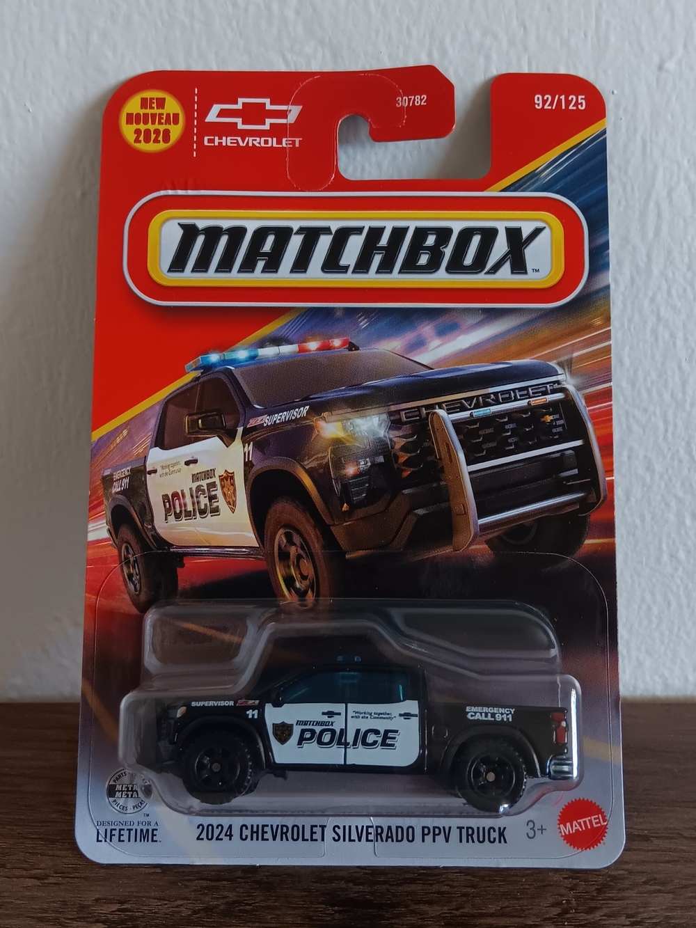 Matchbox 2024 Chevrolet Silverado PPV Truck - Black & White